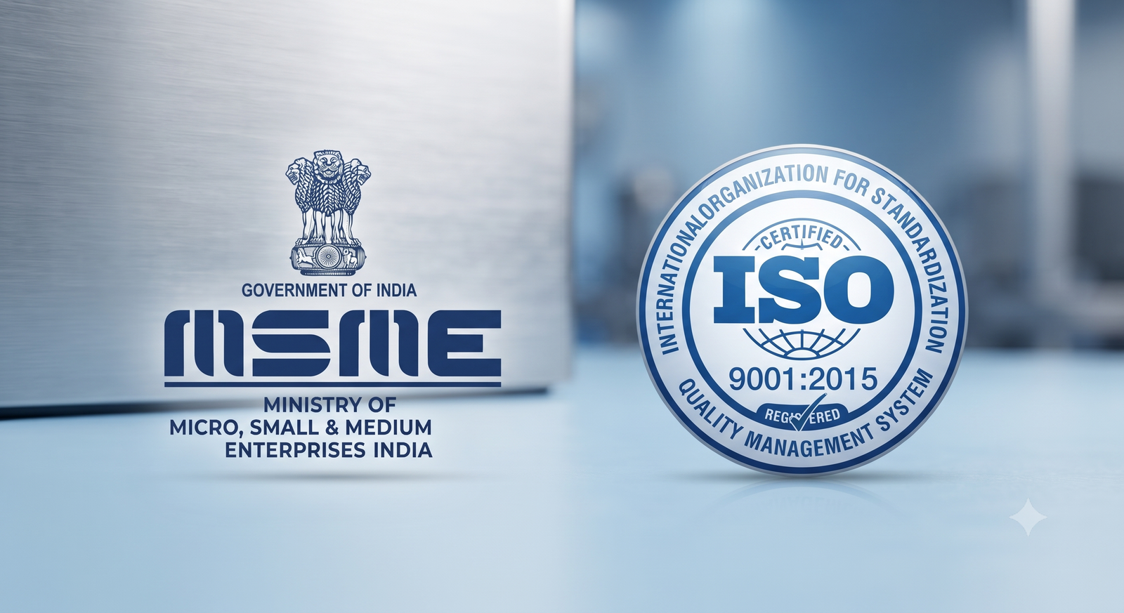 MSME and ISO 9001:2015 Certification Badge